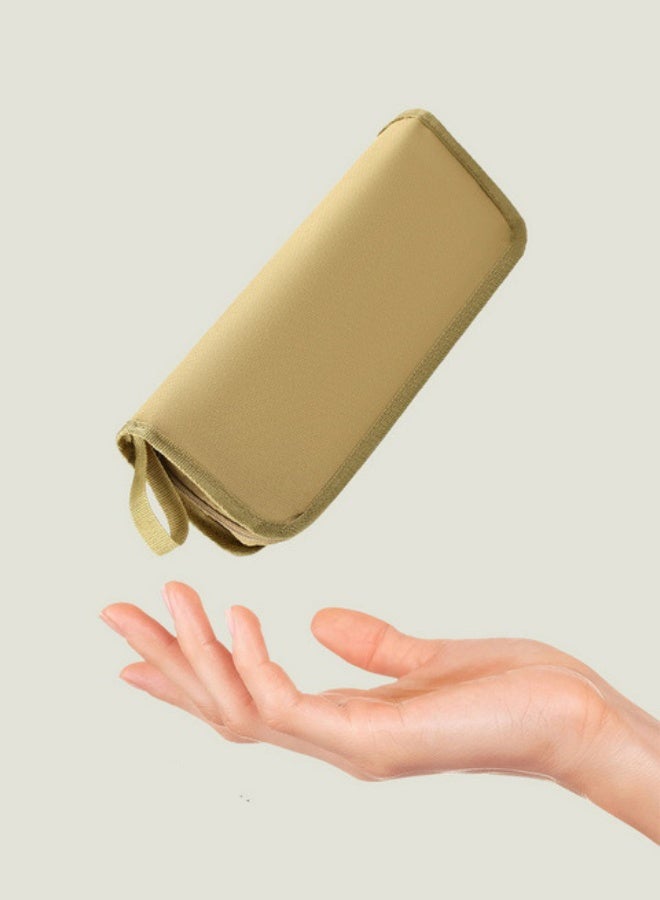 fdsport Camping Stool, Portable Folding Stool for Outdoor Walking Hiking Fishing, Large Capacity Khaki - Image 3