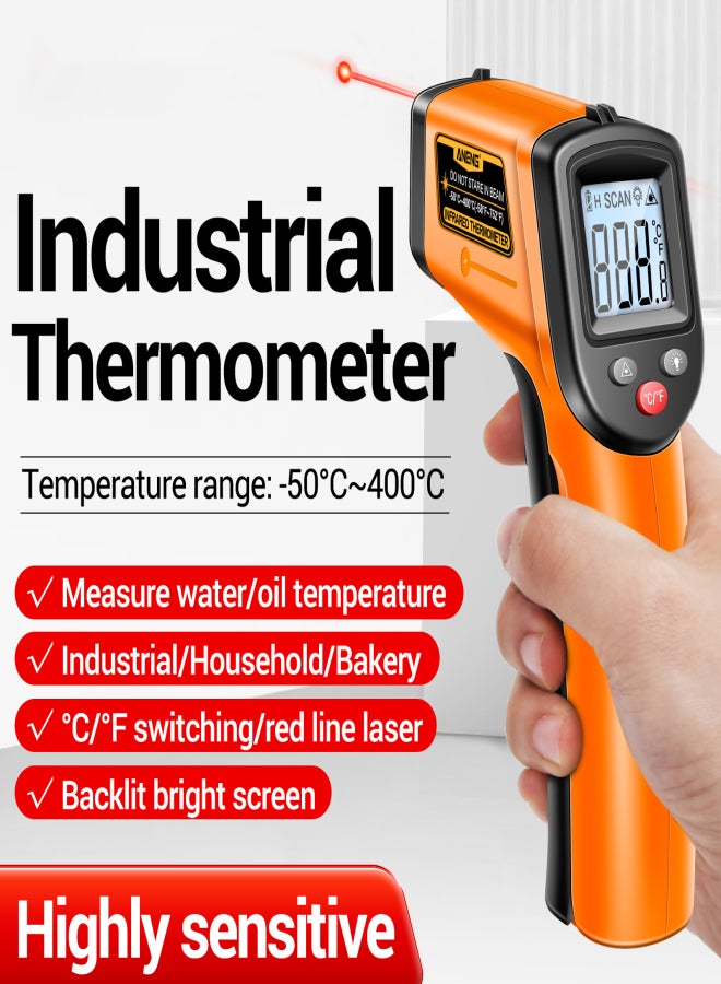 ANENG ANENG TH201-50℃～400℃ /-58℉～752℉ Non-Contact Infrared Thermometer IR Thermometer Handheld Digital Temperature Tester Industrial Thermometer for Kitchen Cooking Automotive Not for Human - Image 2