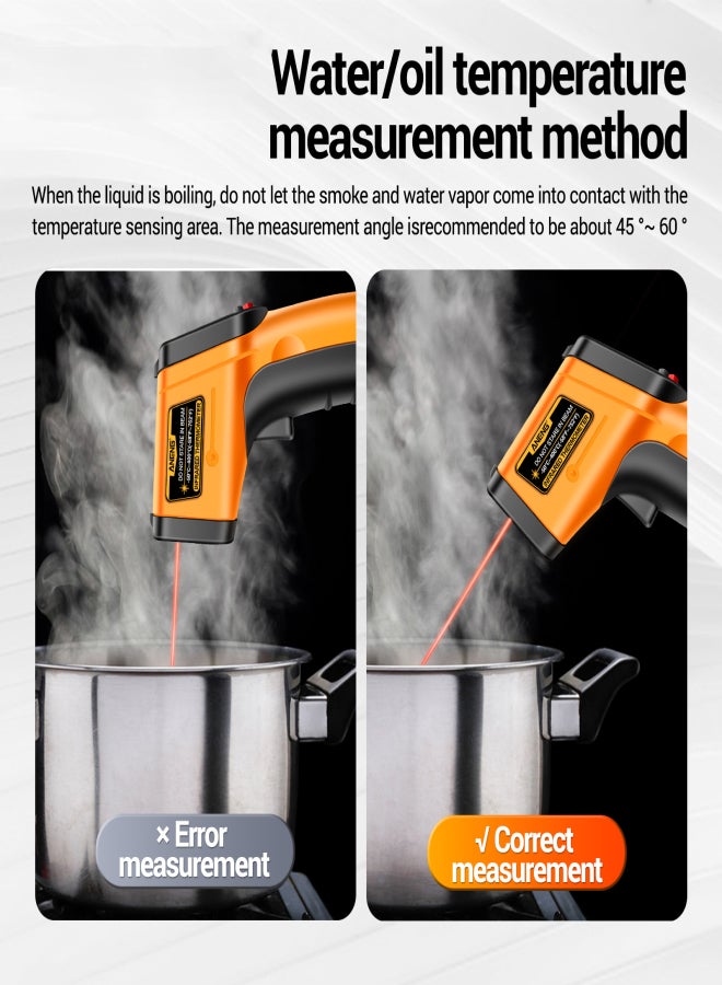 ANENG ANENG TH201-50℃～400℃ /-58℉～752℉ Non-Contact Infrared Thermometer IR Thermometer Handheld Digital Temperature Tester Industrial Thermometer for Kitchen Cooking Automotive Not for Human - Image 4