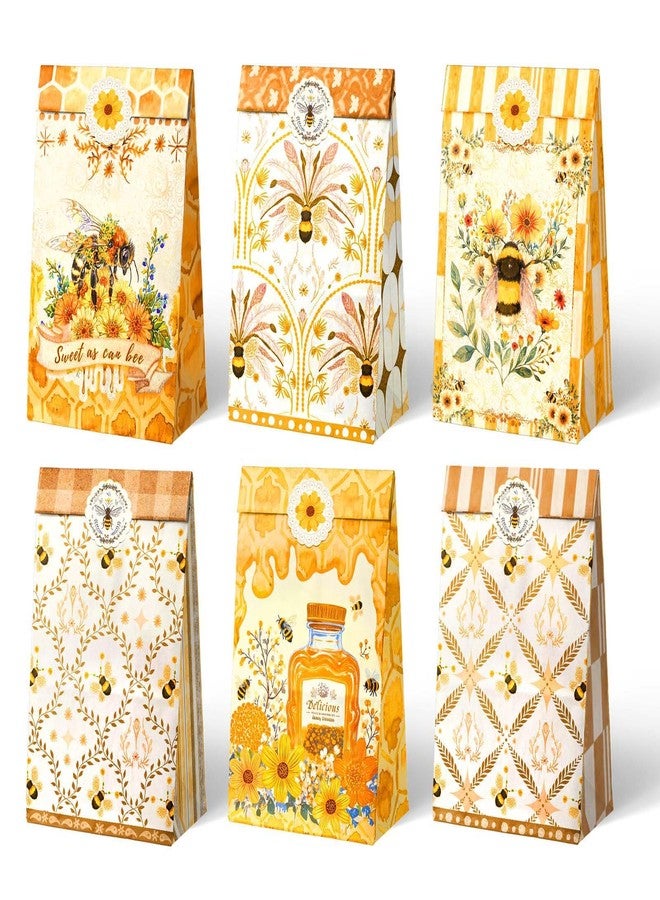 نيكولاندي أكياس هدايا حفلات النحل من نيكرولاندي مع ملصقات، 24 قطعة - أكياس هدايا على شكل نحلة لتزيين حفلات النحل، أكياس تغليف هدايا لحفلات استقبال المولود، وحفلات الزفاف، وعيد الشكر، وأعياد الميلاد، والاحتفالات. - Image 1