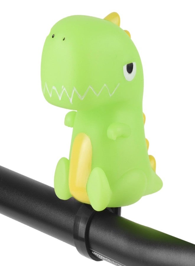 Muloo Cartoon Animal Childrens Bicycles Horn Squeeze Bicycles Horn Clearly Sound Bicycles Bells Cute Scooter Kid Bike Bells, Green Dinosaur - Image 1