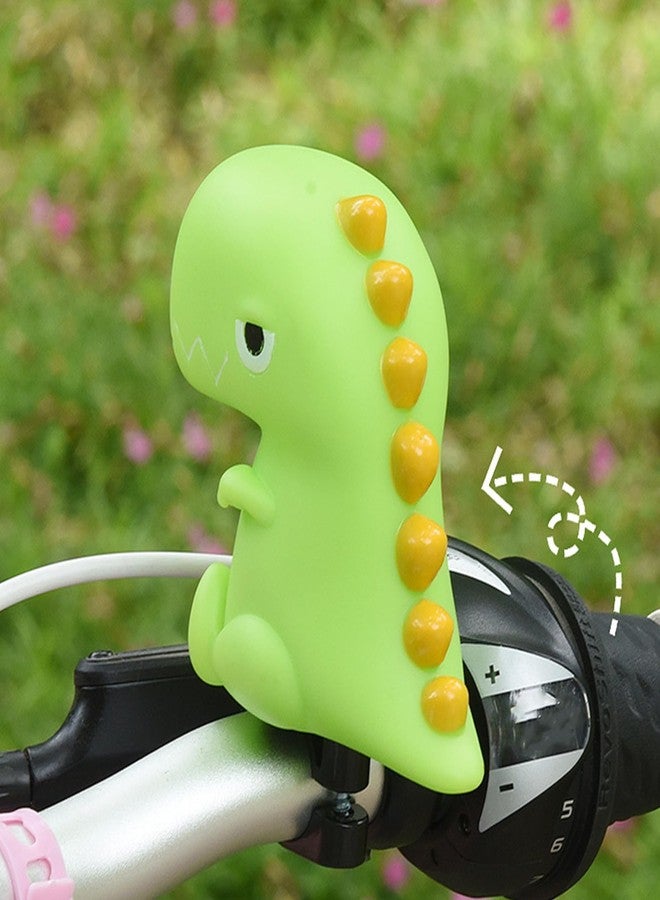 Muloo Cartoon Animal Childrens Bicycles Horn Squeeze Bicycles Horn Clearly Sound Bicycles Bells Cute Scooter Kid Bike Bells, Green Dinosaur - Image 5
