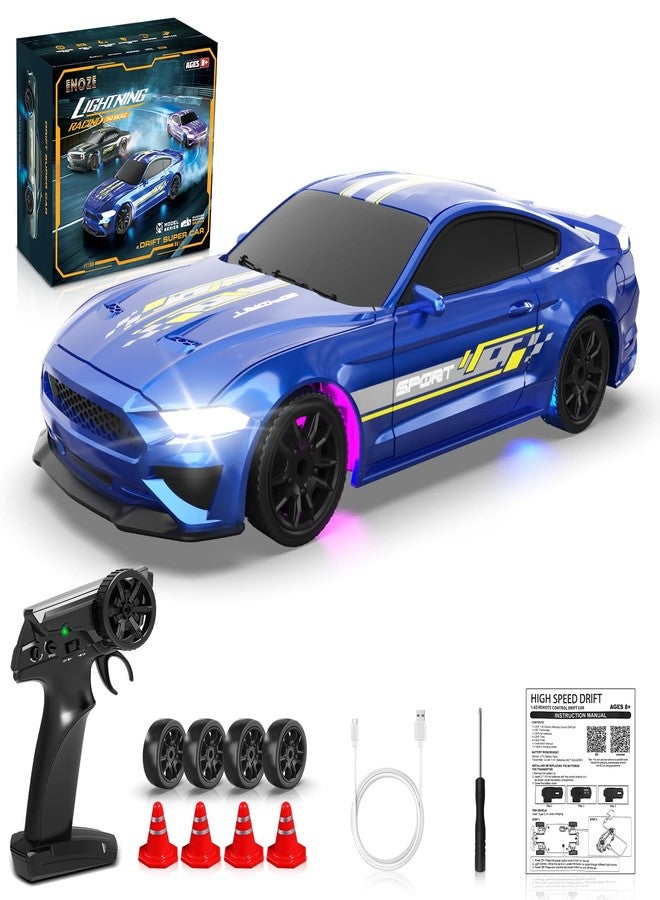 Sakeye 1/43 RC Drift Car Mini Drift RC Car with Gyro 2.4GHz Full Proportional Drift Car 4WD RTR Remote Control Car with Colorful Light Fast Racing Vehicle Gift for Kids Boys Adults - Image 1
