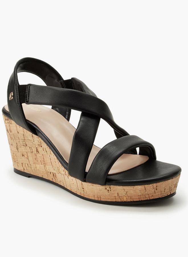 Surestep Women Cross Strap Wedge Heel Sandals - Image 2
