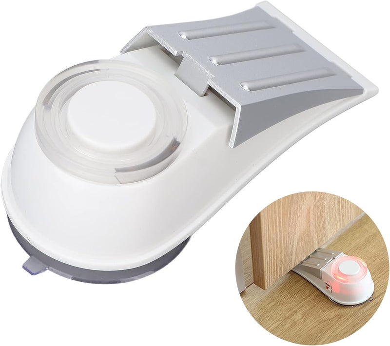 klarako Door Stopper,Portable Door Stopper Wedge with Alarm Alert for Anti theft,Door Stop Wedge Security Alarm Open Door Reminder Great for Travel Home Apartment House - Image 1