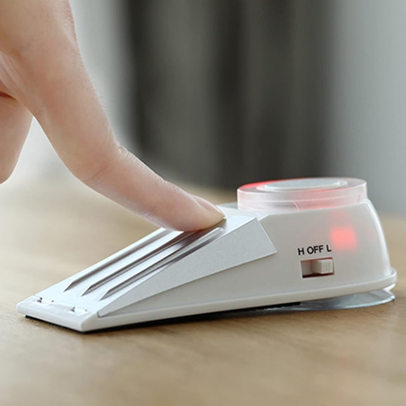 klarako Door Stopper,Portable Door Stopper Wedge with Alarm Alert for Anti theft,Door Stop Wedge Security Alarm Open Door Reminder Great for Travel Home Apartment House - Image 4