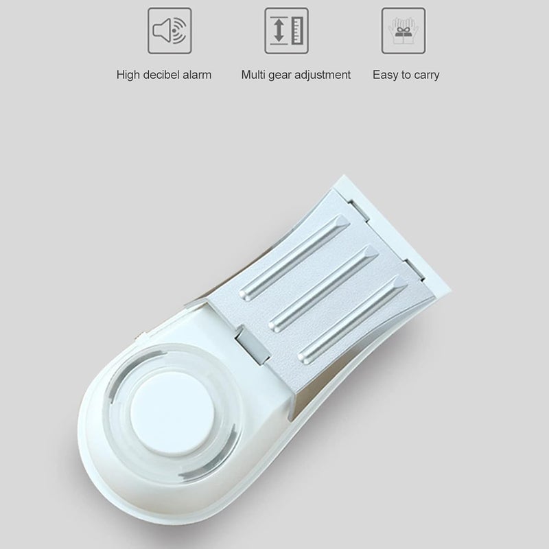 klarako Door Stopper,Portable Door Stopper Wedge with Alarm Alert for Anti theft,Door Stop Wedge Security Alarm Open Door Reminder Great for Travel Home Apartment House - Image 5