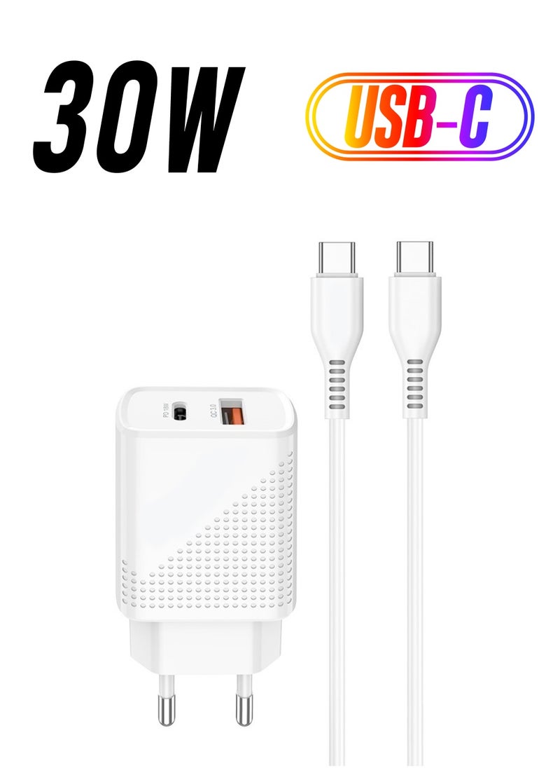 MIQIA Miqia MA03 Fast Charger Quick Charge Power Delivery With Micro USB cable White  - Image 1