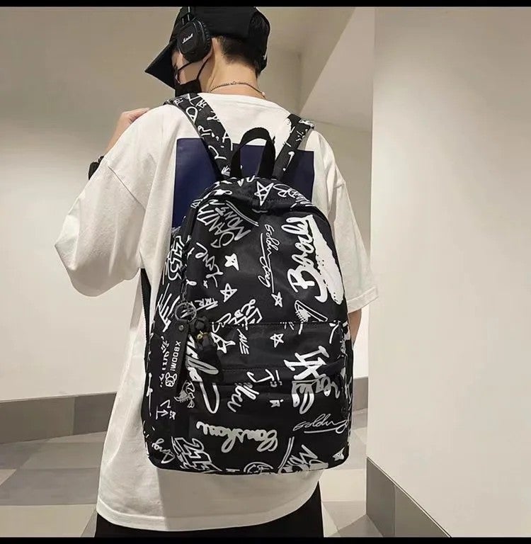 Bluejw Large Capacity Casual Backpack With Printing Oxford Fabric Bag Suitable for Student - Image 1
