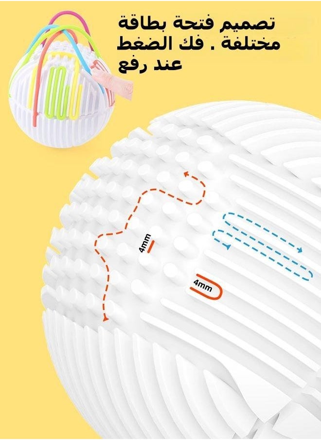 ملقط كرة سيليكون ذكائية – 16 حبل مرن لتخفيف التوتر، تنمية التركيز والذكاء، لعبة تحفيز الإبداع للأطفال والكبار (8 ألوان، آمنة، قابلة للحمل)  - Image 3
