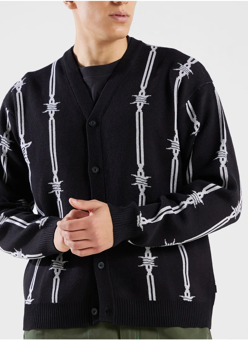 HUF Barbed Wire Cardigan Hoodie