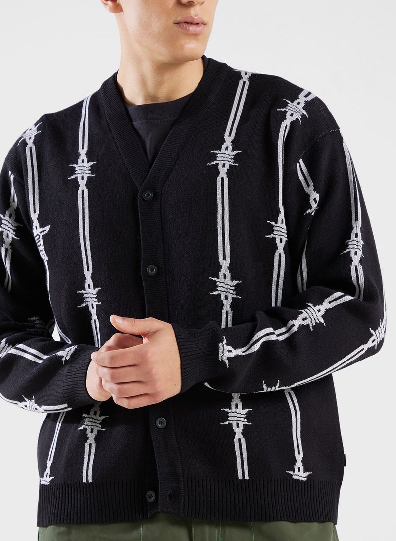 HUF Barbed Wire Cardigan Hoodie - Image 3