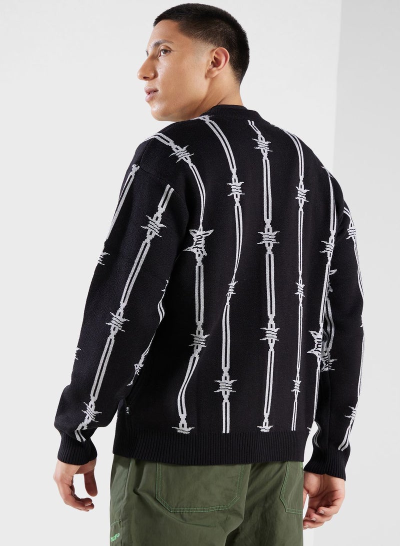 HUF Barbed Wire Cardigan Hoodie - Image 2