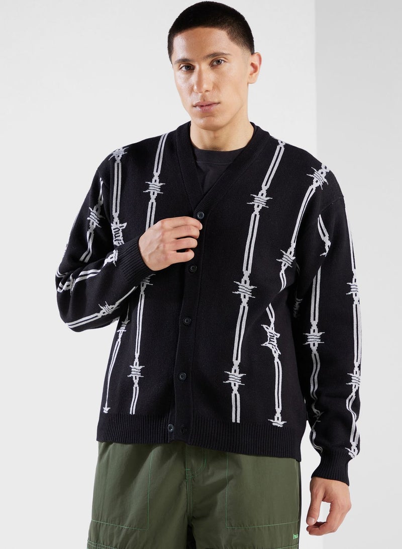 HUF Barbed Wire Cardigan Hoodie - Image 1