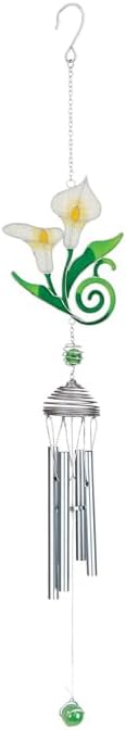 Carson Carson Calla Lilies Wireworks Garden Chime Premium Metal with Enamel Fill and Delightful Accents 315inch Length Gift Home Decor