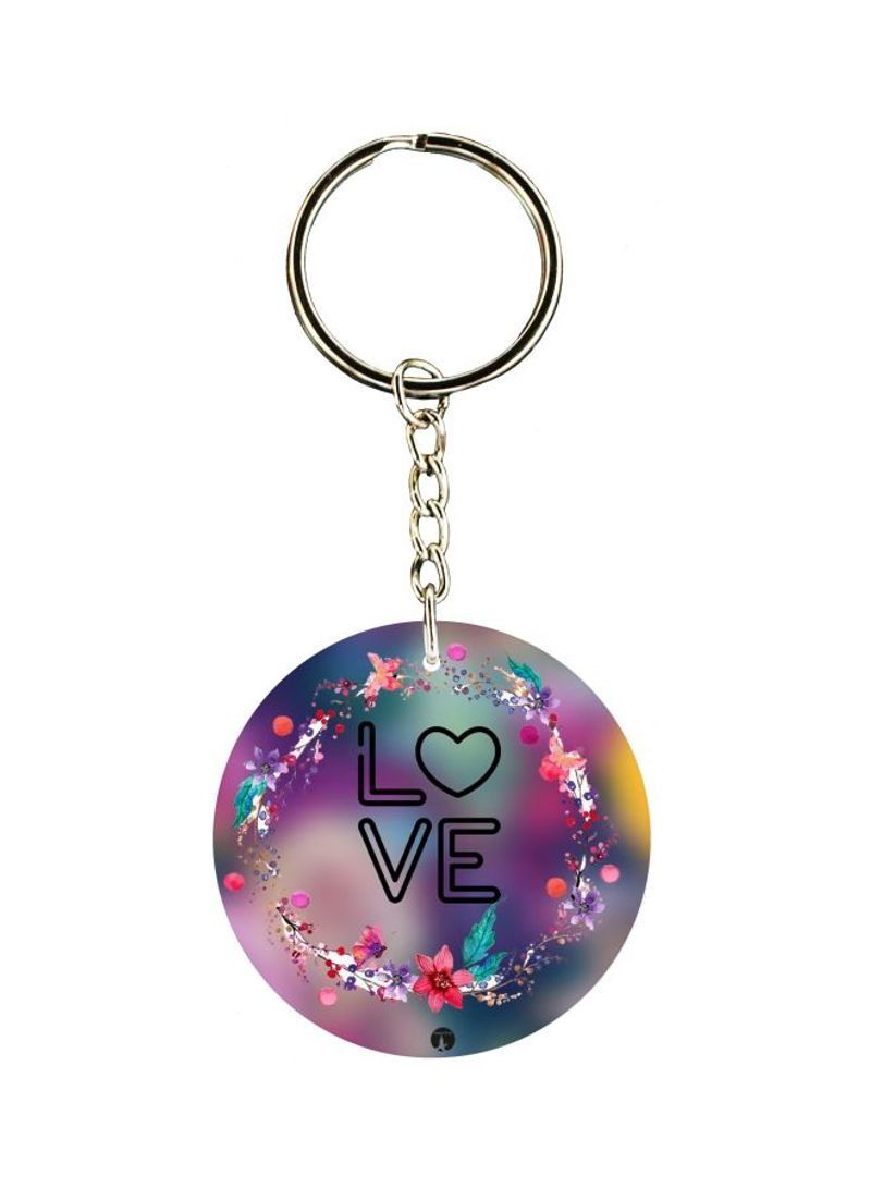 RKN Love Printed Double Sided Keychain