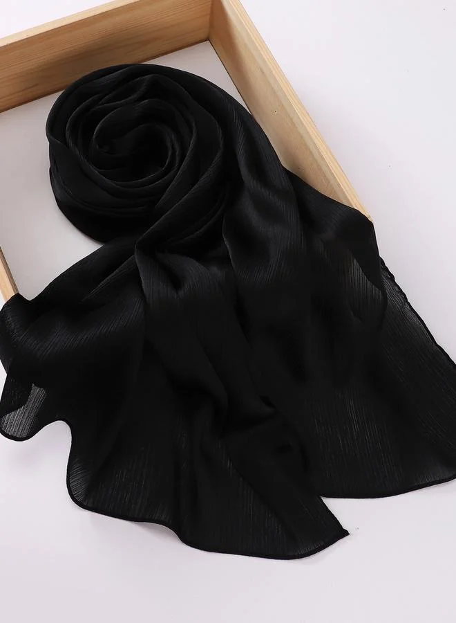 Take Two Black Solid Hijab