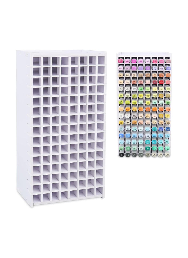 TPGP Art Marker Storage Rack for 120 Markers Watercolour Brushes Pens Color Pencils Organizer Holder for Desk  - Image 1