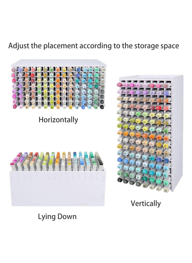 TPGP Art Marker Storage Rack for 120 Markers Watercolour Brushes Pens Color Pencils Organizer Holder for Desk  - Image 4