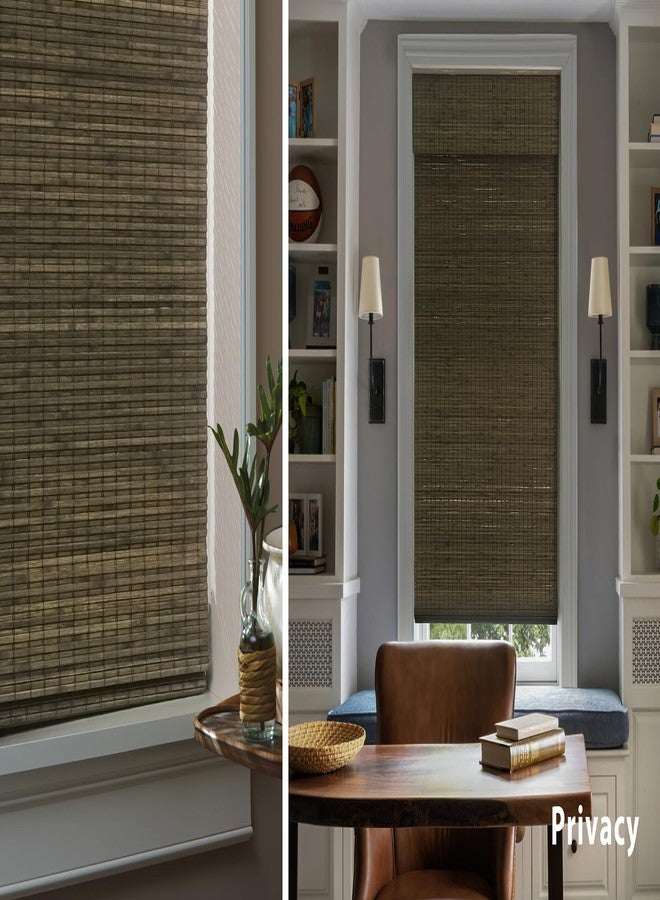 LazBlinds ستائر رومانية من الخيزران من LazBlinds، لاسلكية، سهلة التركيب بدون أدوات أو مثقاب، توفر الخصوصية، ستائر قابلة للطي من الخيزران للنوافذ، مقاس 21 بوصة عرض × 64 بوصة ارتفاع، لون الخشب الطافي - Image 5