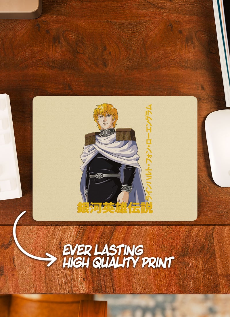 LOUD UNIVERSE Legends of Galactic Heroes Jar Legends of Galactic Heroes Non-Slip Rubber Base Mouse Pad LOTGH - LOGH Rectangular Desk Mouse Pad Gin'eiden Reinhard von Lohengramm-Anime Character Fan - Image 2