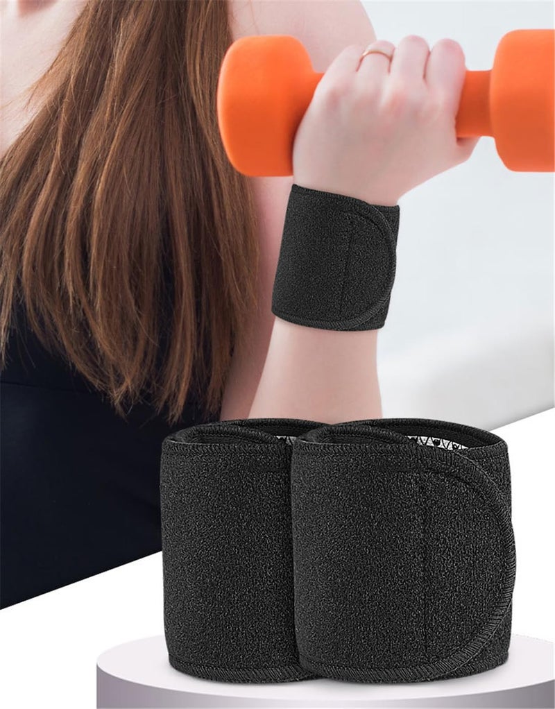Luckam دعامة المعصم لنفق الرسغ، 1 زوج من أحزمة المعصم القابلة للتعديل مع 3 مغناطيسات، سوار العلاج المغناطيسي لتخفيف آلام المفاصل والتعافي من الإصابات - Image 5