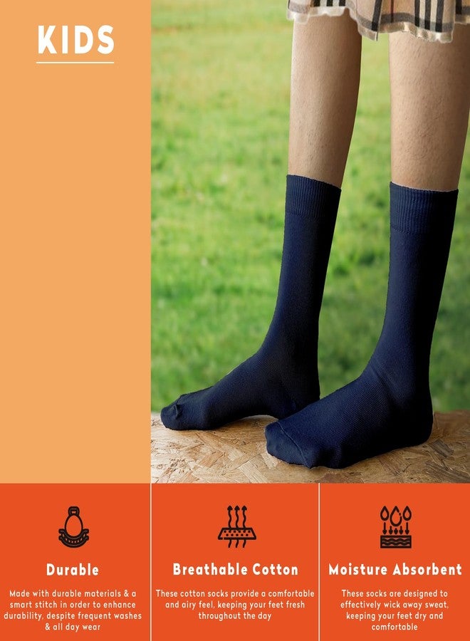 Supersox Regular School Uniform Socks For Kids, Made With Breathable, Anti Odour & Moisture Absorbent Combed Cotton With A Extra Durable Welt, Ideal For All Day Wear (Pack Of 5), Blue - Image 5