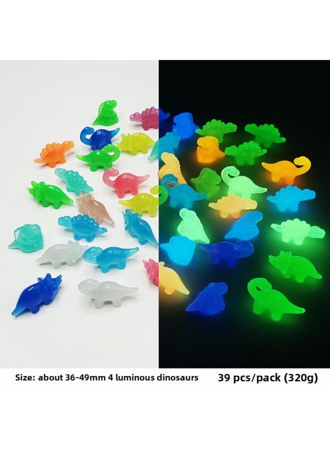 Color Spinning Top Children's Toy Set 3A Acrylic Healthy Durable Material Cartoon Animal Handmade Jewelry-Color:4 Luminous Dinosaurs (320g ~ 39) - Image 1