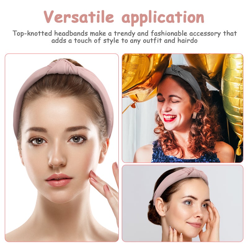 2pcs Knotted Headbands Non- Wide Headbands Top Knot Hairbands Costume Vintage Headbands Women Stylish Hair Accessories - Image 4