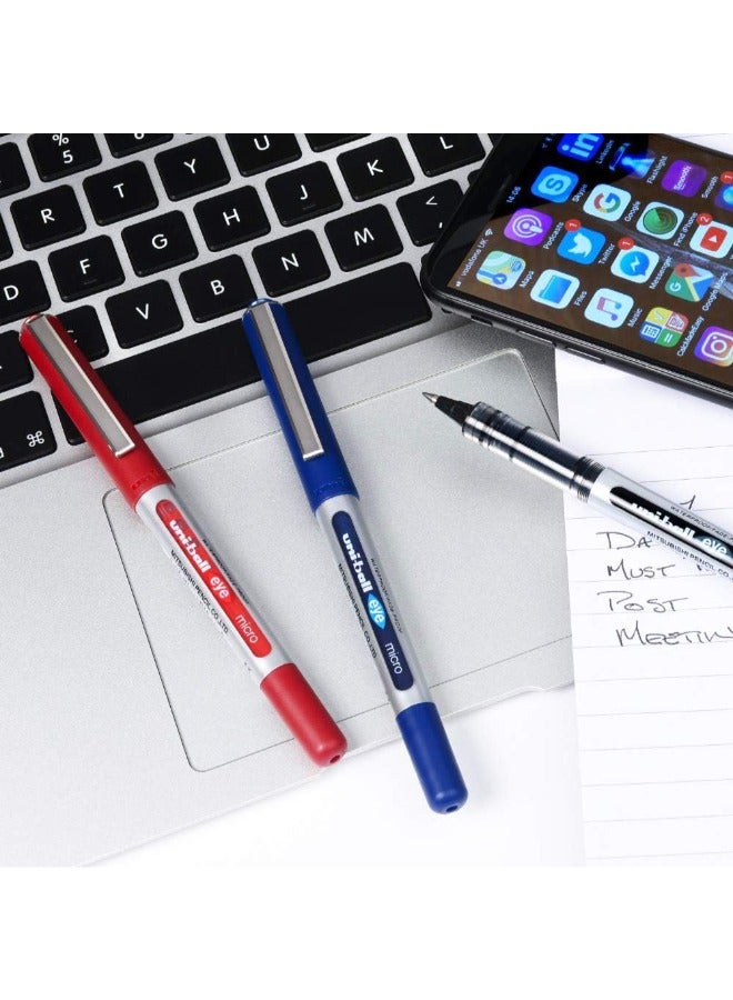 Uniball Eye UB150 Roller Pen (Black Ink, Pack of 6) - Image 3