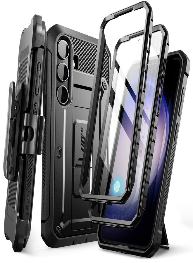 SUPCASE for Samsung Galaxy S24 Case with Stand [2 Front Frames] [Built-in Screen Protector & Belt-Clip] [Military-Grade Protection] Heavy Duty Rugged Kickstand Phone Case for Galaxy S24 6.2", Black - Image 1