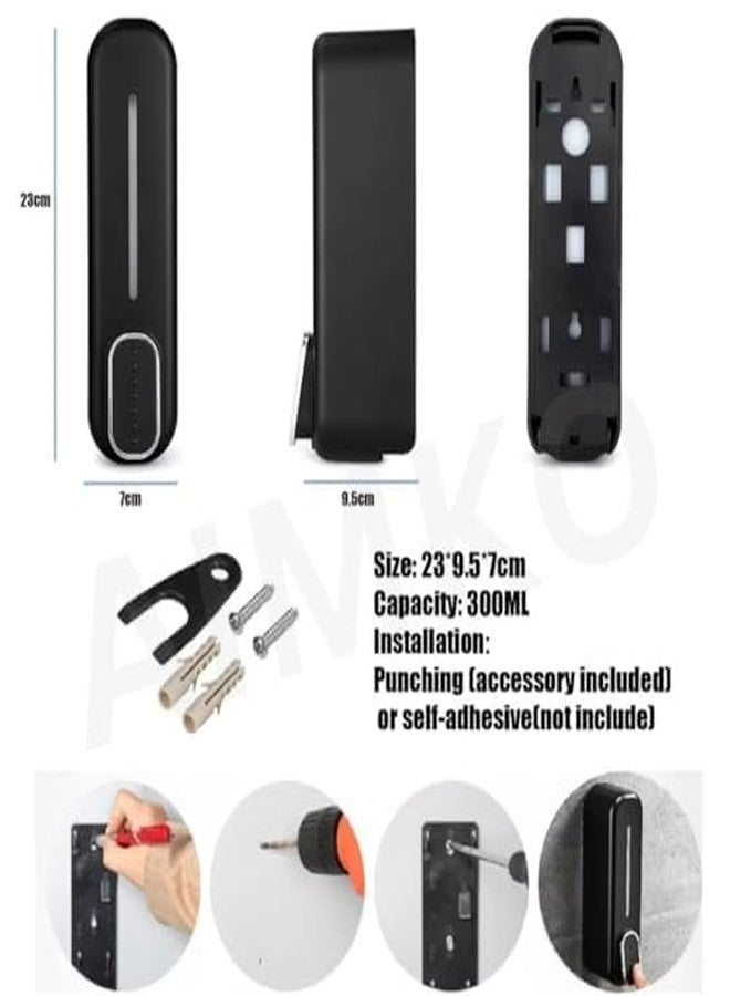 AIMKO Black ABS Wall Mounted Soap Dispenser: Leak-Free Hand Wash & Shampoo Bottle for Bathroom, Kitchen, Shower, Ideal Home Gadget & Organiser for Soap Dispenser in Wash Basin. (Black) - Image 3