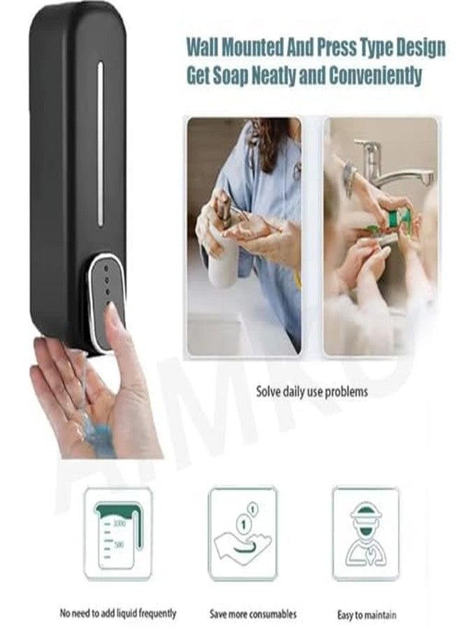 AIMKO Black ABS Wall Mounted Soap Dispenser: Leak-Free Hand Wash & Shampoo Bottle for Bathroom, Kitchen, Shower, Ideal Home Gadget & Organiser for Soap Dispenser in Wash Basin. (Black) - Image 5