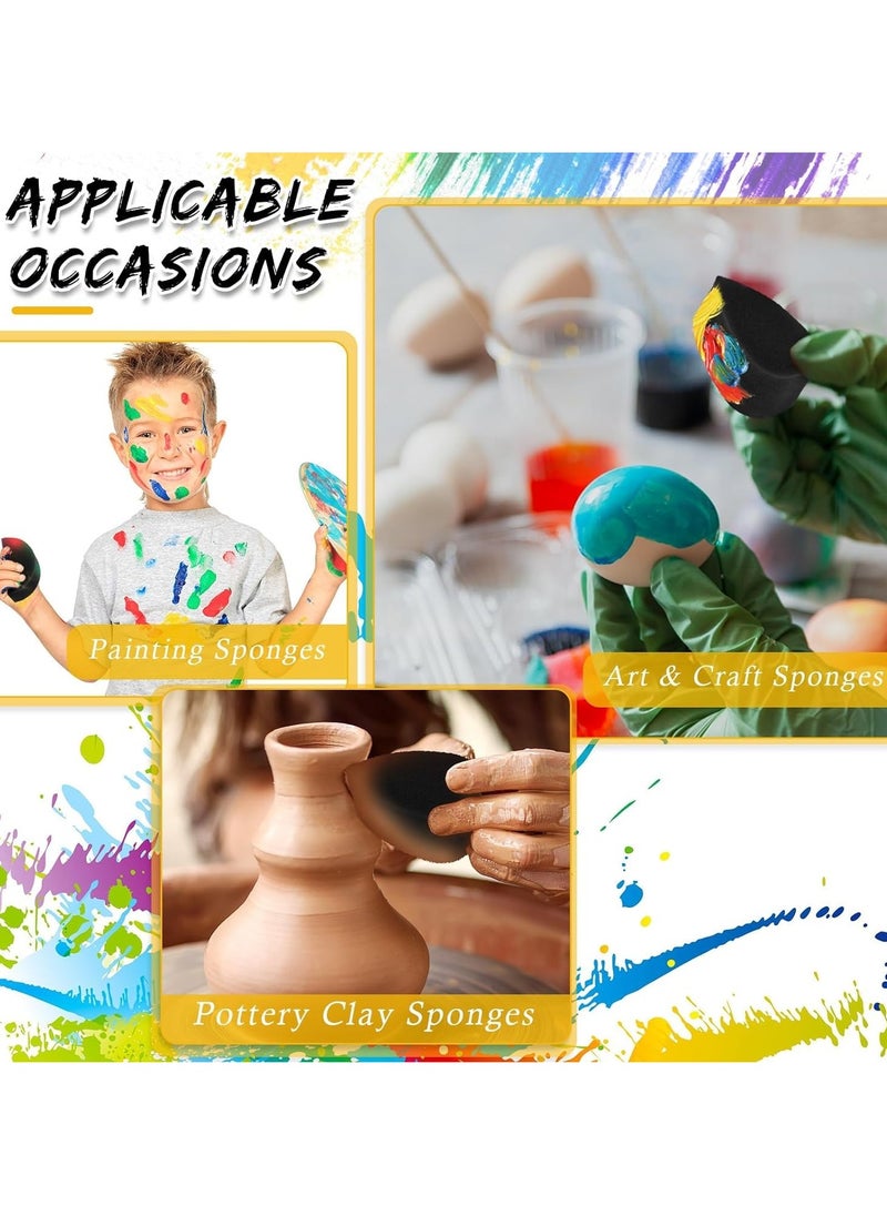 KASTWAVE - 50 Pcs Face Paint Sponges, Bulk Petals Face Painting Art Sponges High Density Face Painting Supplies for Art Work Body Crafts - Image 1