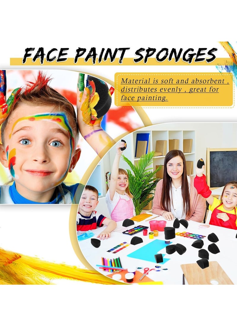 KASTWAVE - 50 Pcs Face Paint Sponges, Bulk Petals Face Painting Art Sponges High Density Face Painting Supplies for Art Work Body Crafts - Image 1