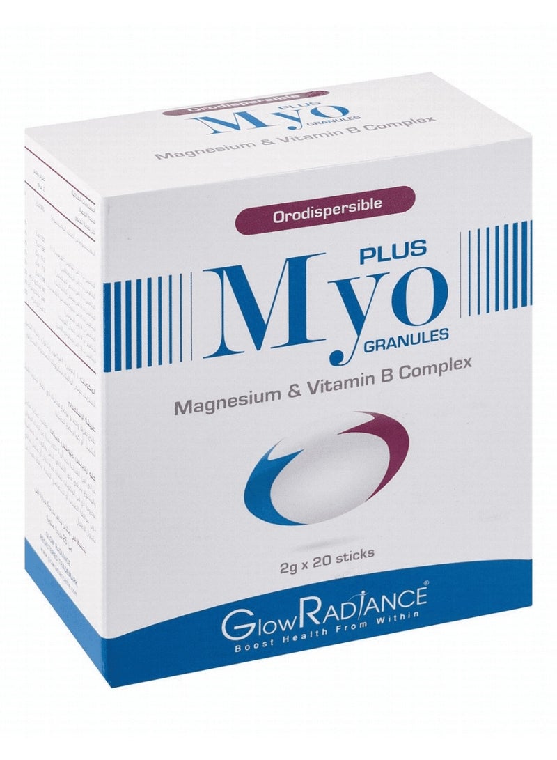 Glow Radiance Myo Plus Granules Magnesium & Vitamin B Complex (2g Sticks,20's) - Image 1