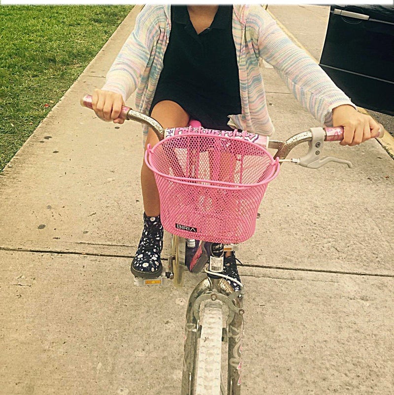 Biria Basket With Hooks White  Front  Removable  Wire Mesh Small  Kids Bicycle Basket  White By Biria - Image 3