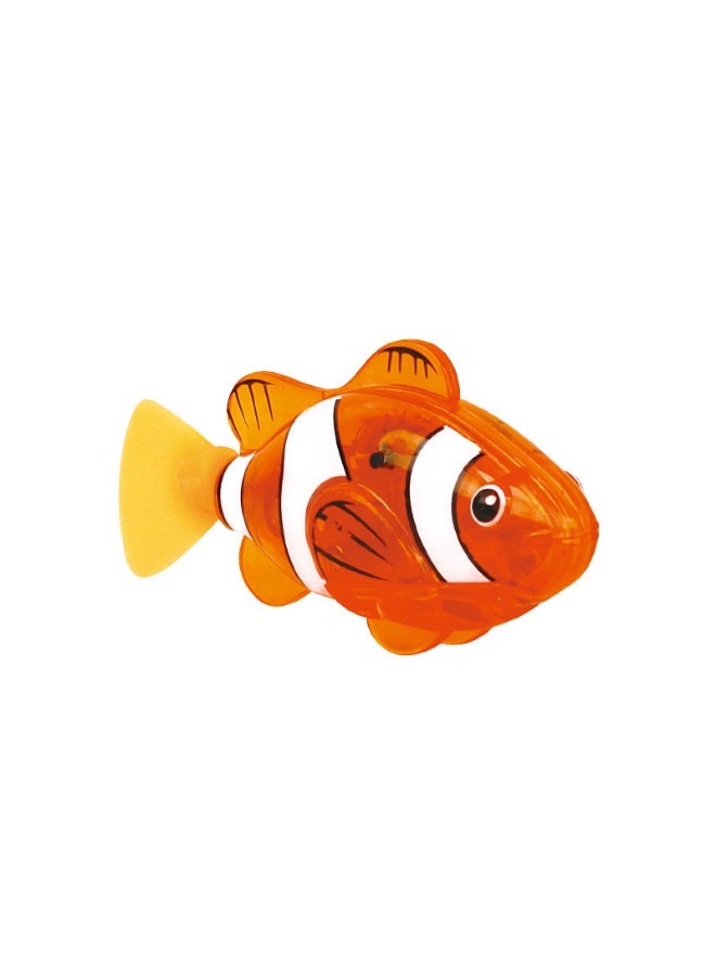 OMEVE Automatic Swimming Fish Toy - LED Glowing Bath Toy for Kids & Pets | Interactive Wiggling Fish with Motion Sensor（Orange） - Image 1
