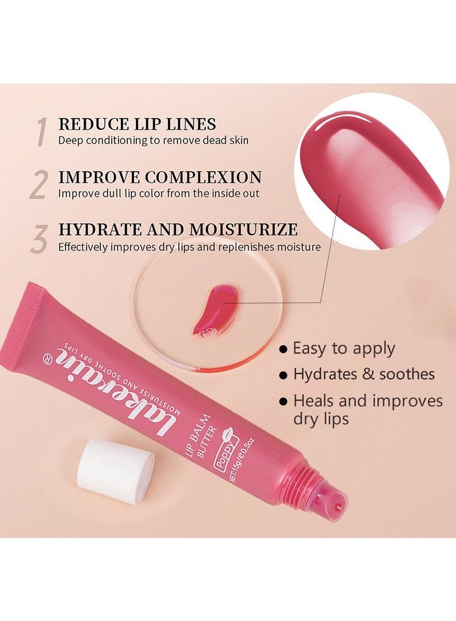 LuckNest 4 Color Glossy Lip Butter Balm, Moisturizing Lip Gloss Butter Non Sticky High Shiny Finish Lip Glow Oil, Natural Plumping Lip Tint Lip Care & Repair Lip Mask for Soft & Smooth & Protect Dry Lip - Image 2