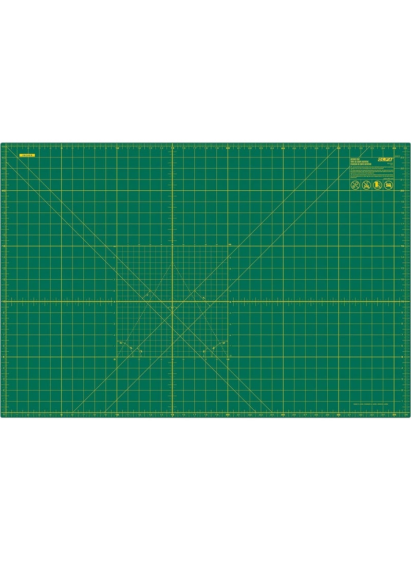 OLFA OLFA 24" x 36" Self Healing Rotary Cutting Mat (RM-MG) - Double Sided 24x36 Inch Cutting Mat with Grid for Quilting, Sewing, Fabric, & Crafts, Designed for Use with Rotary Cutters (Green)  - Image 2