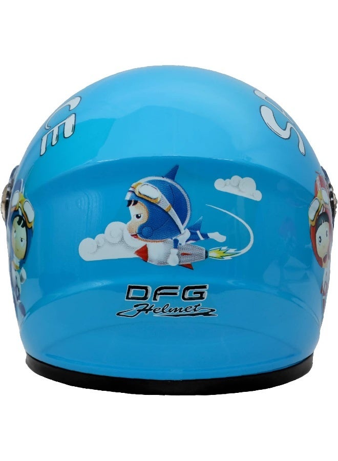 DFG Blue Full Face Kids Safety Helmet  - Image 5