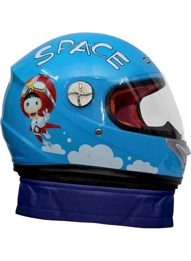 DFG Blue Full Face Kids Safety Helmet  - Image 2