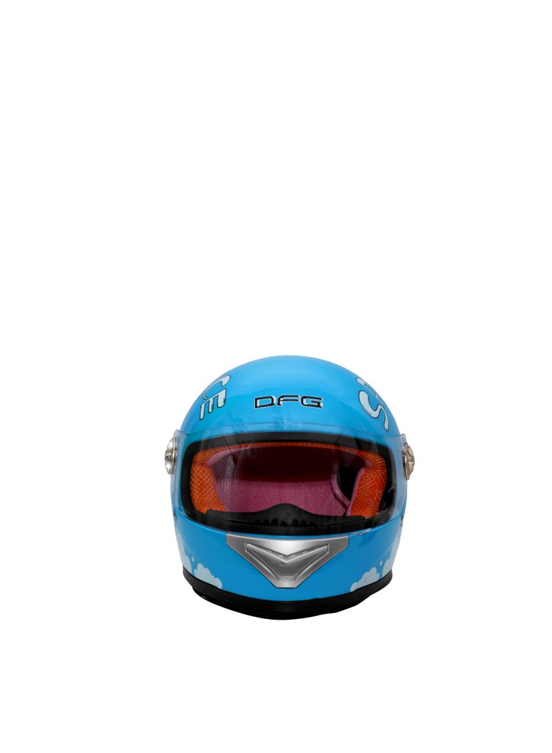 DFG Blue Children Full Face Safety Helmet  - Image 3