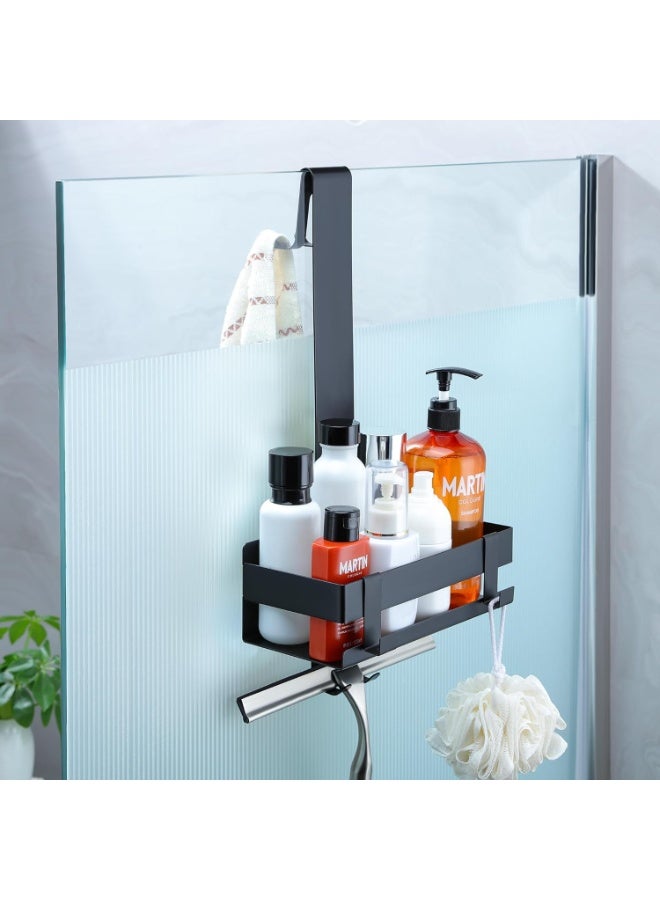 Cooeco Hanging Shower Shelf – Over-the-Showerhead Bathroom Organizer Caddy for Shampoo, Soap, and Toiletries – Rustproof, No-Drill Storage Rack with Hooks - Image 2