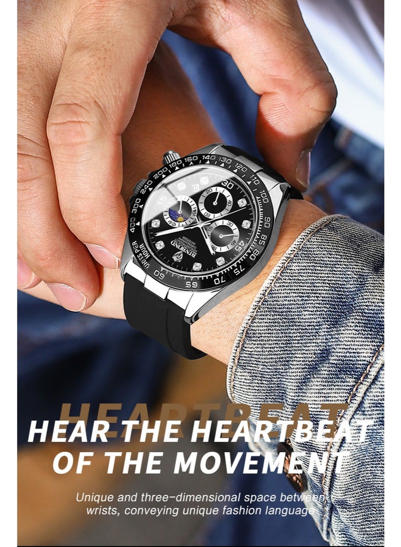 BINBOND Men's Multifunctional Sports Luminous Waterproof Quartz Watch - Image 3