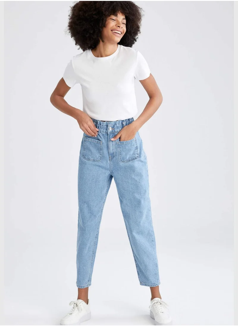 ديفاكتو Paperbag Fit High Waisted Jeans