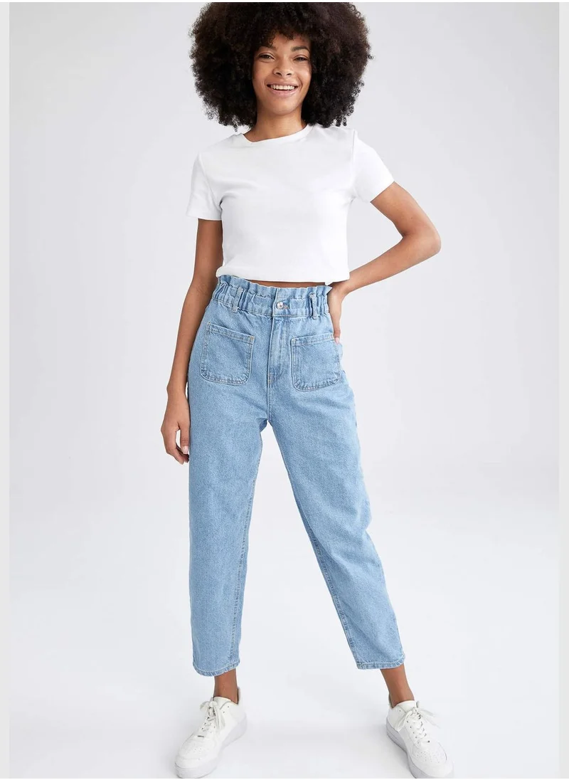 ديفاكتو Paperbag Fit High Waisted Jeans