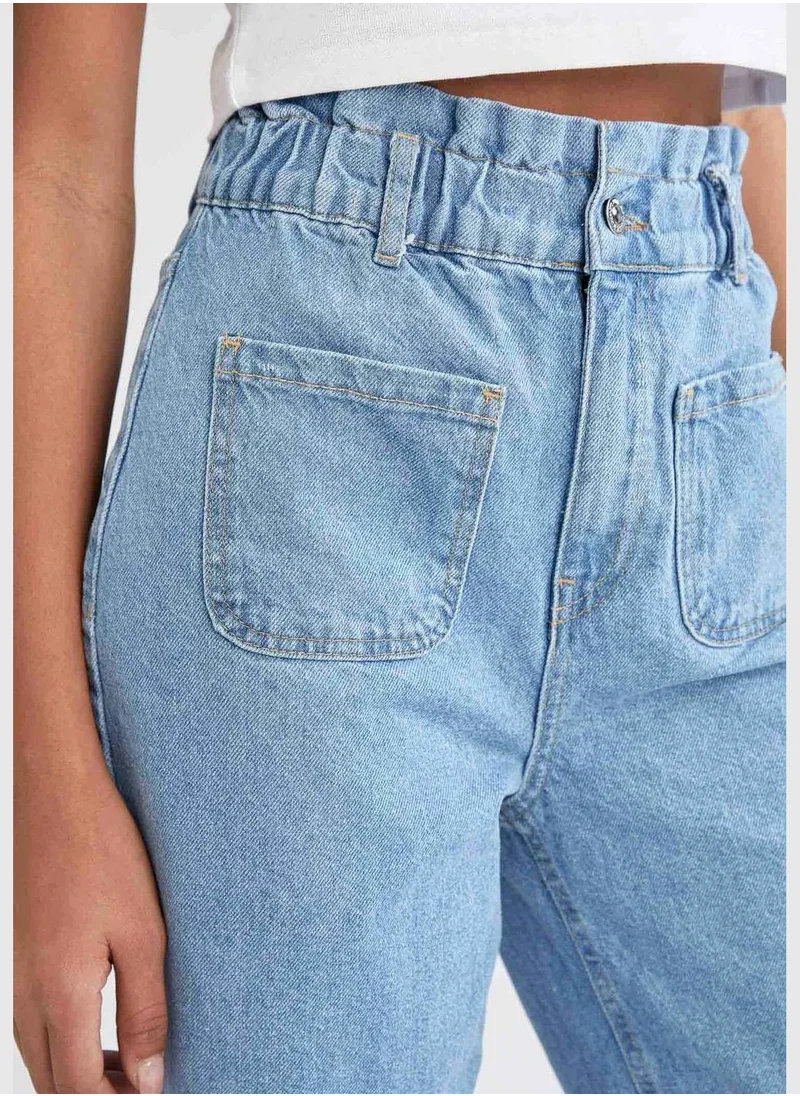 ديفاكتو Paperbag Fit High Waisted Jeans