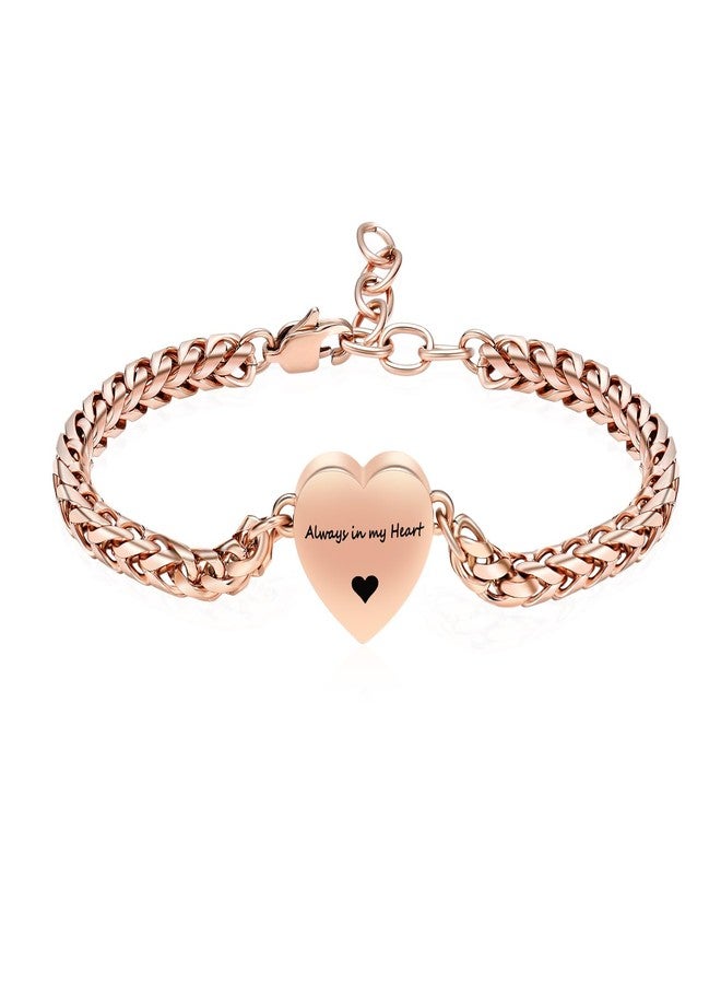 Hearbeingt Heart Urn Bracelet for Ashes Cremation Jewelry for Women Girls Stainless Steel Adjustable Memorial Bangle Ash Holder for Human Pets Keepsake Jewelry for Loved Ones with Fill Tool - Image 1