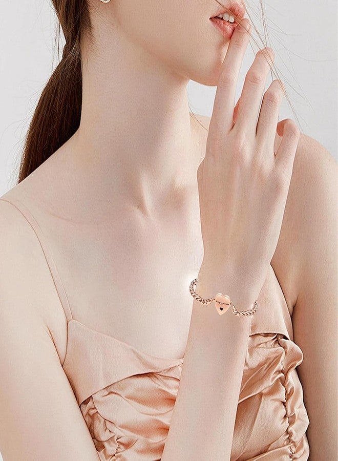 Hearbeingt Heart Urn Bracelet for Ashes Cremation Jewelry for Women Girls Stainless Steel Adjustable Memorial Bangle Ash Holder for Human Pets Keepsake Jewelry for Loved Ones with Fill Tool - Image 4